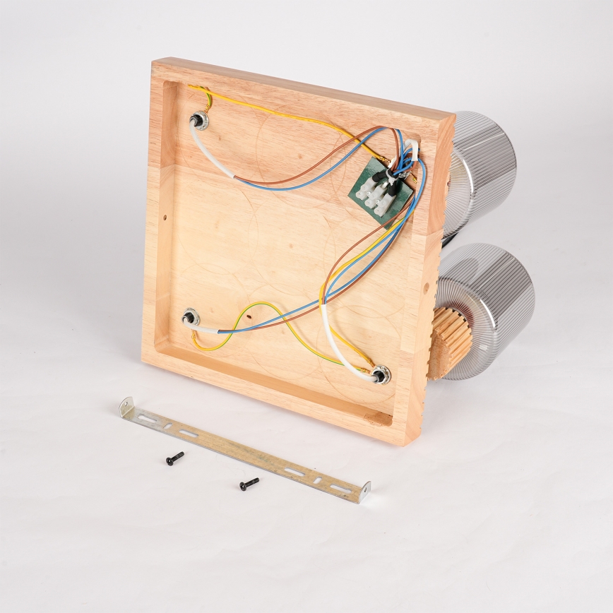 Brilagi - Faretto HYGGE 4xE14/15W/230V legno di gomma/vetro fumé