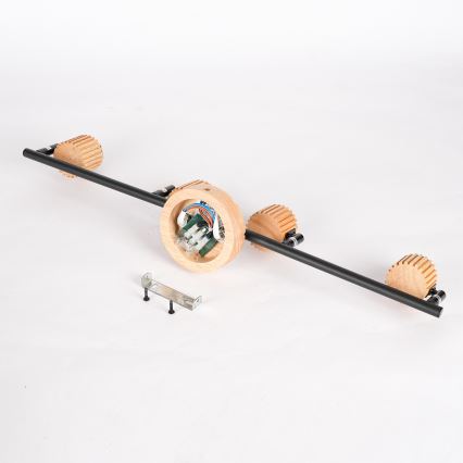 Brilagi - Faretto HYGGE 4xE14/15W/230V legno/fumé