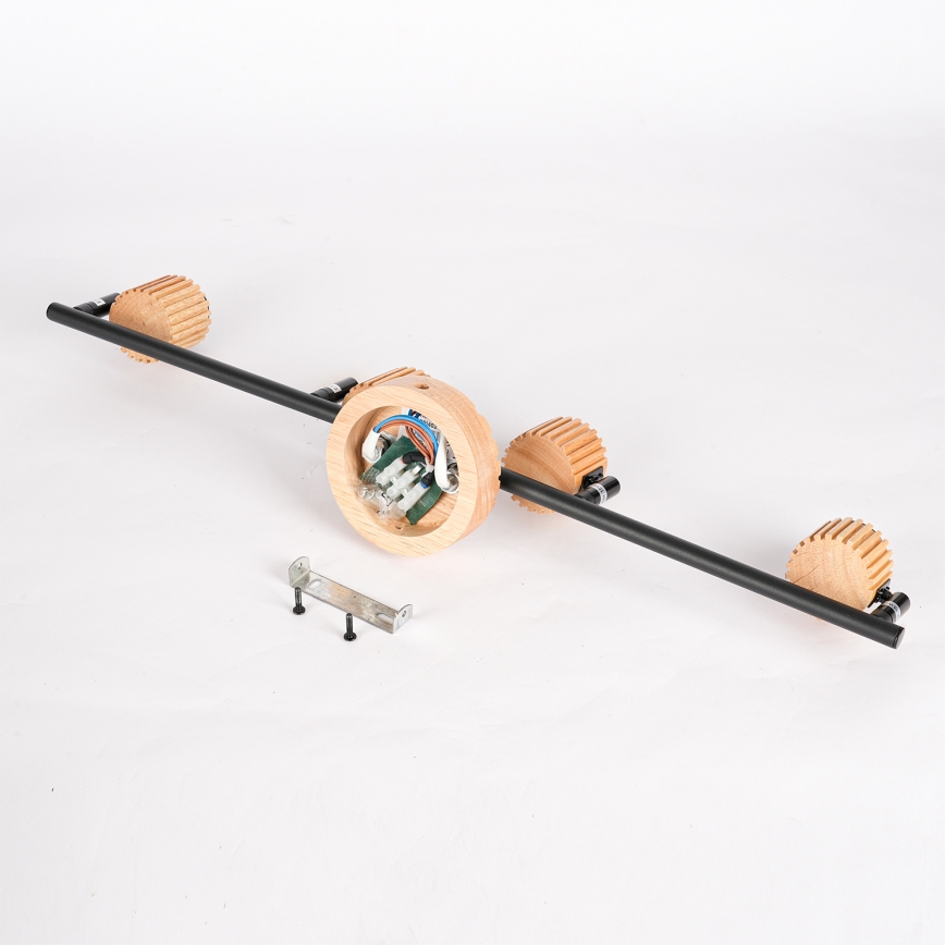 Brilagi - Faretto HYGGE 4xE14/15W/230V legno/fumé