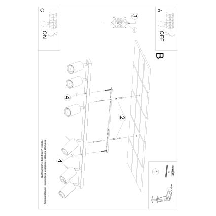 Brilagi -  Faretto LED ASMUS 6xGU10/7W/230V nero