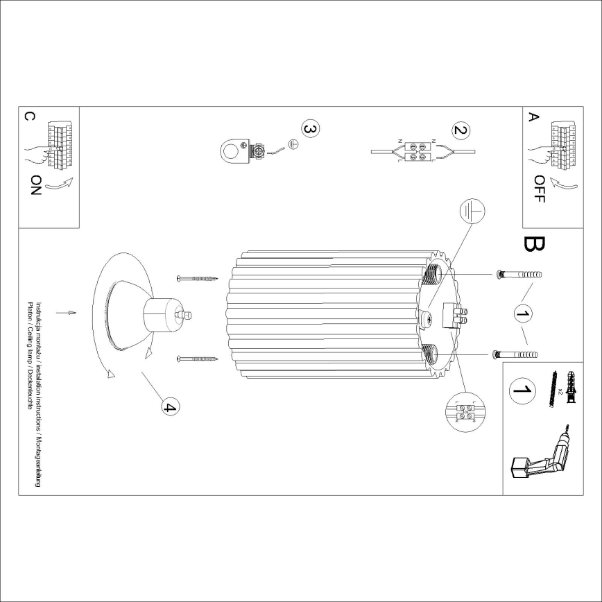 Brilagi - Faretto LED CRESTO 1xGU10/10W/230V 10 cm turchese