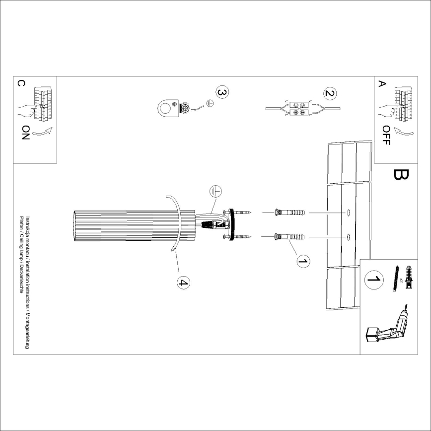 Brilagi - Faretto LED CRESTO 1xGU10/10W/230V 30 cm bianco