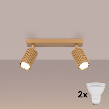 Brilagi - Faretto LED CRESTO 2x GU10/10W/230V oro