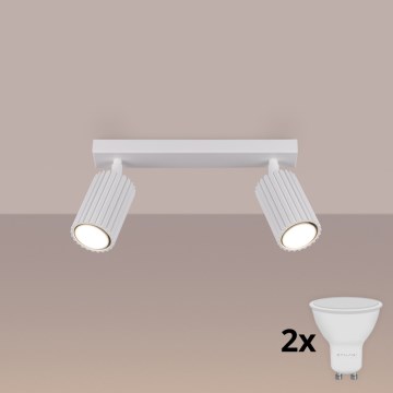 Brilagi - Faretto LED CRESTO 2xGU10/10W/230V bianco