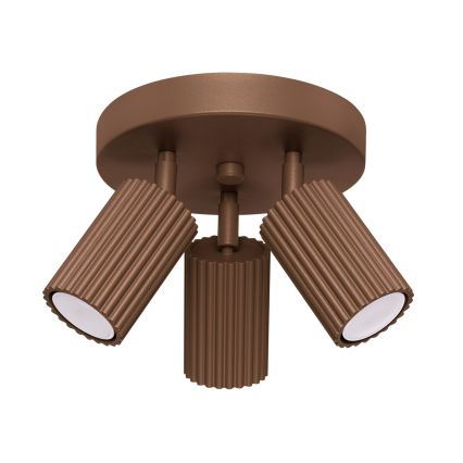 Brilagi - Faretto LED CRESTO 3xGU10/10W/230V marrone