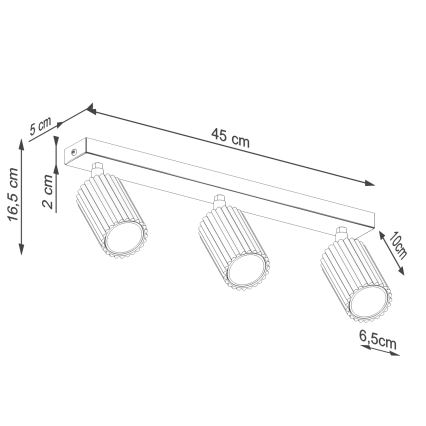 Brilagi - Faretto LED CRESTO 3xGU10/10W/230V nero