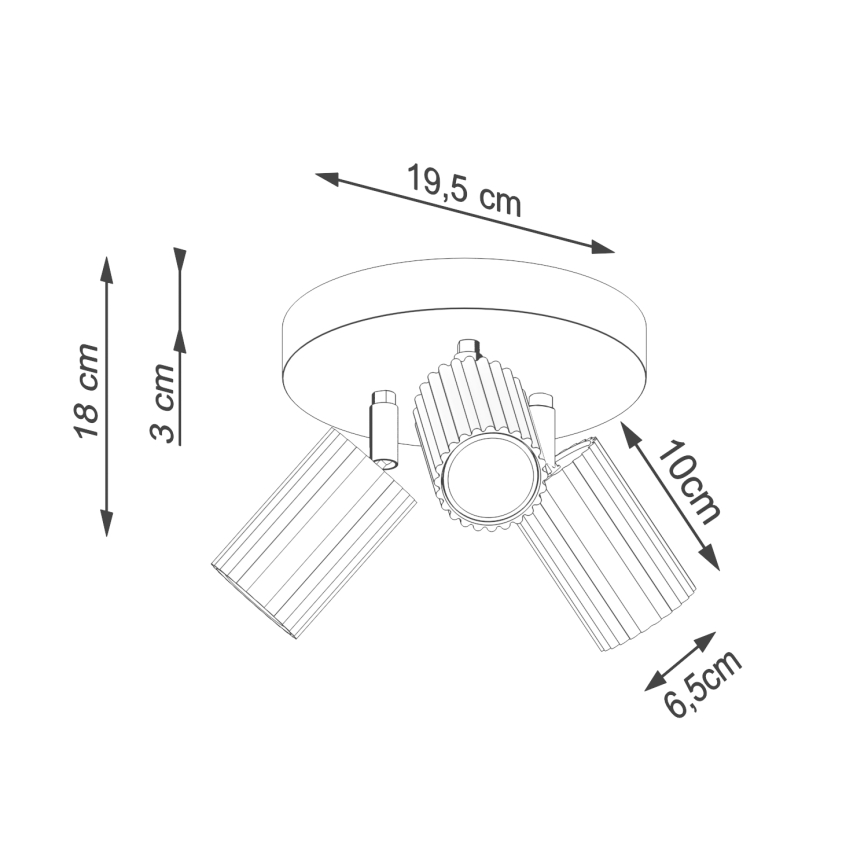 Brilagi - Faretto LED CRESTO 3xGU10/10W/230V nero