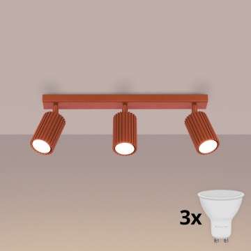 Brilagi - Faretto LED CRESTO 3xGU10/10W/230V rosso