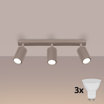 Brilagi - Faretto LED CRESTO 3xGU10/10W/230V taupe