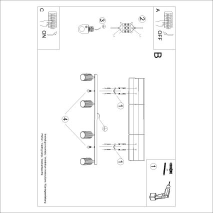 Brilagi - Faretto LED CRESTO 4xGU10/10W/230V marrone