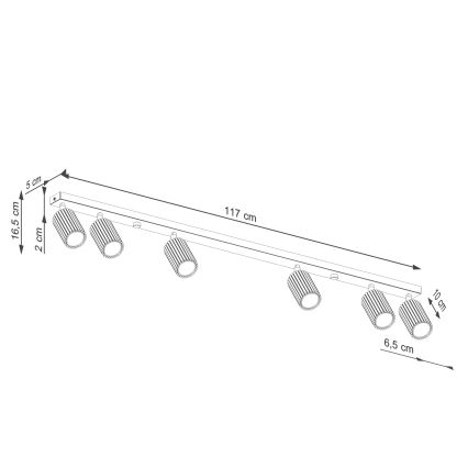BRILAGI - Faretto LED CRESTO 6xGU10/10W/230V arancione