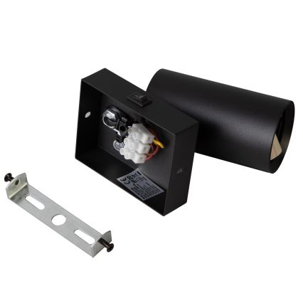 Brilagi - Applique spot da parete LED RGBW dimmerabile con interruttore SELE 1xGU10/4,8W/230V 3000K, nero + telecomando