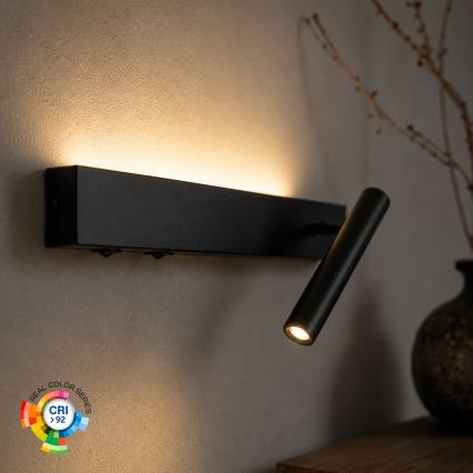 BRILAGI - Faretto LED da parete orientabile ARLIX LED/3W/230V + LED/7W nero CRI 90