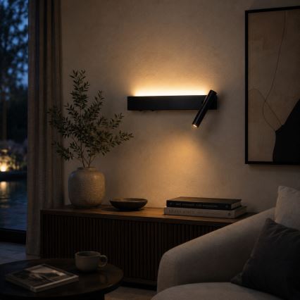 BRILAGI - Faretto LED da parete orientabile ARLIX LED/3W/230V + LED/7W nero CRI 90