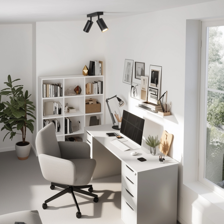 Brilagi - Faretto LED dimmerabile SELE 2xGU10/6,5W/230V 2700-6500K nero/oro
