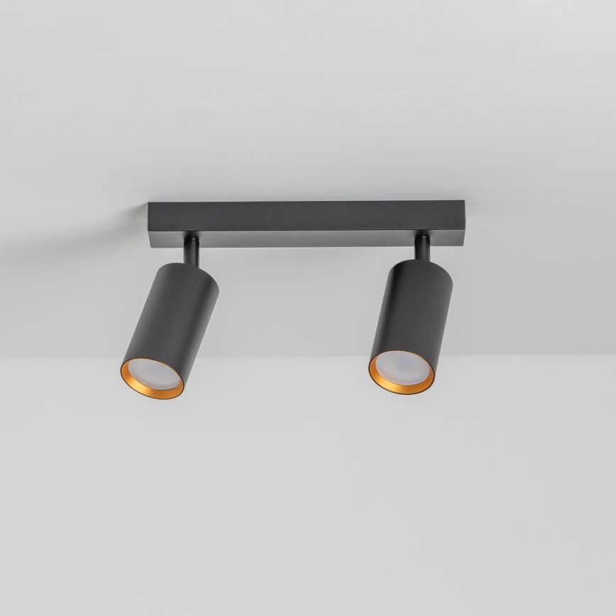 Brilagi - Faretto LED dimmerabile SELE 2xGU10/6,5W/230V 2700-6500K nero/oro