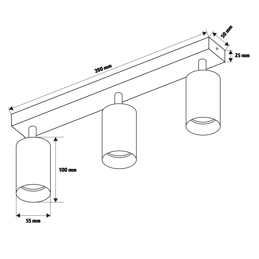 Brilagi - Faretto LED dimmerabile SELE 3xGU10/6,5W/230V 2700-6500K nero