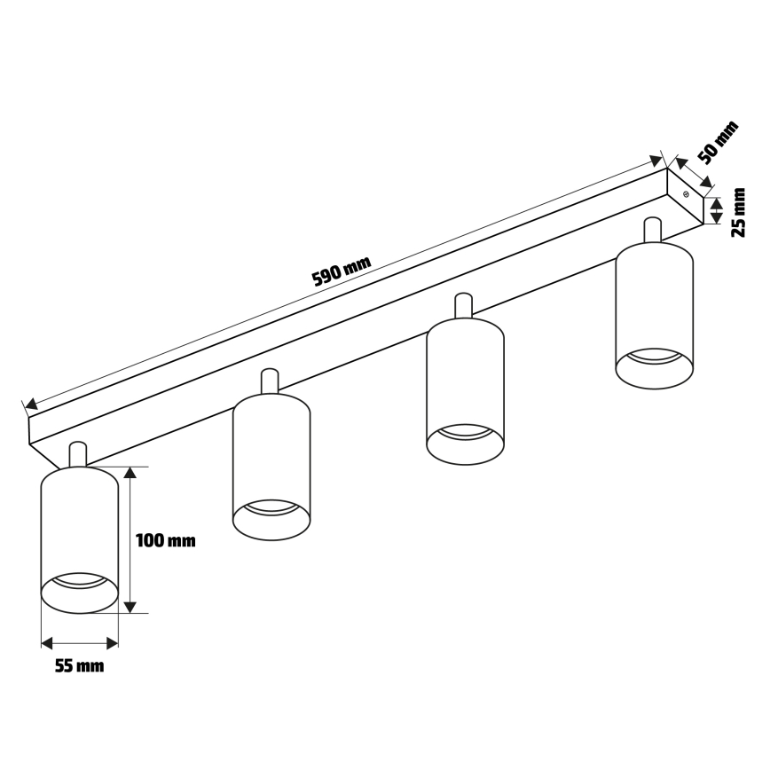 Brilagi - Faretto LED RGBW dimmerabile SELE 4xGU10/6,5W/230V 2700-6500K antracite