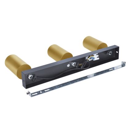 Brilagi - Faretto LED RGBW dimmerabile SELE GOLDEN 3xGU10/6W/230V 3000K nero/oro + telecomando