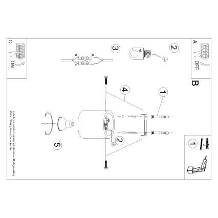 Brilagi -  Faretto LED FRIDA 1xGU10/7W/230V calcestruzzo