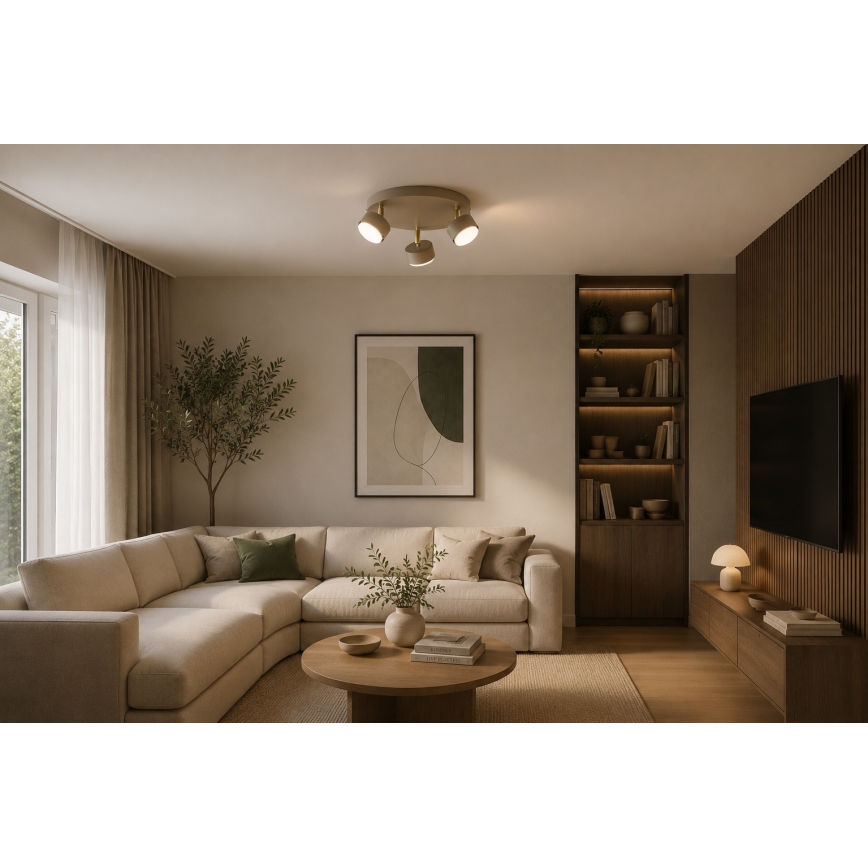 Brilagi - Faretto LED MONO 3xGX53/30W/230V beige/dorato