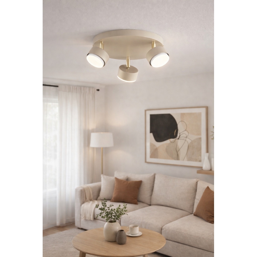 Brilagi - Faretto LED MONO 3xGX53/30W/230V beige/dorato