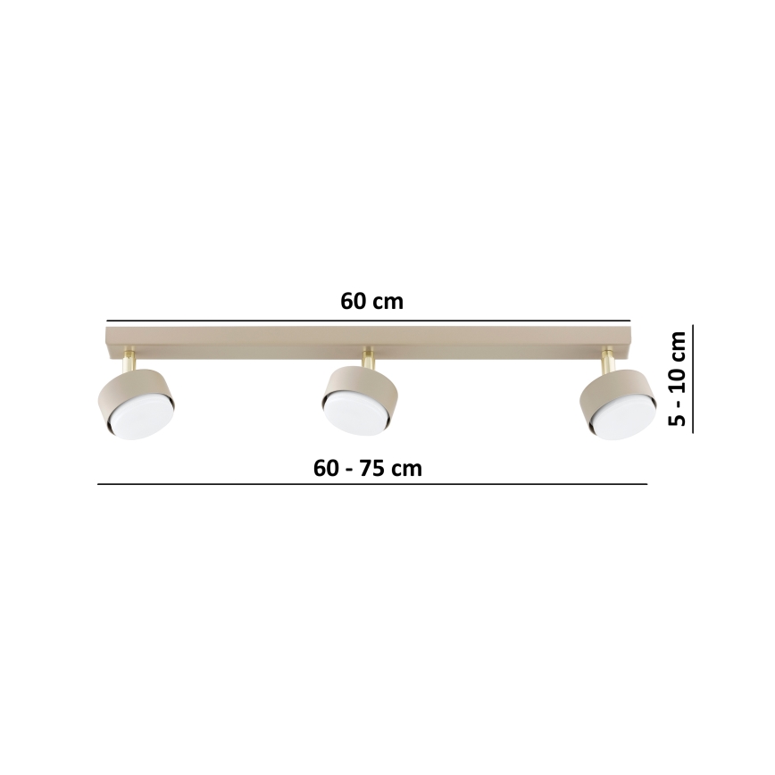 Brilagi - Faretto LED MONO 3xGX53/30W/230V beige