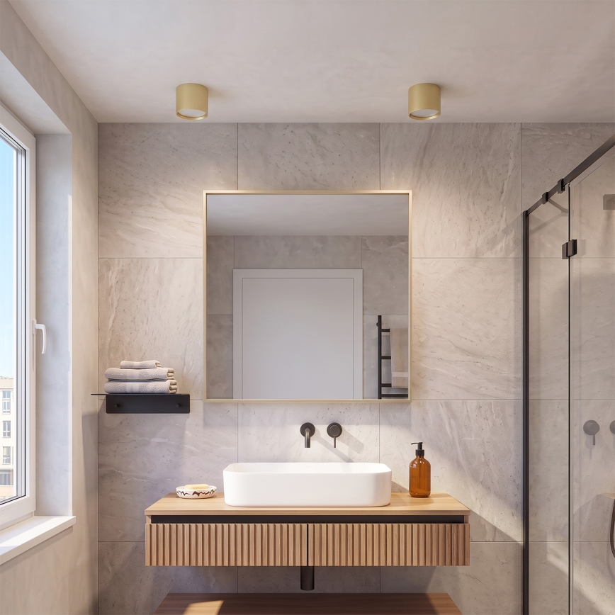 BRILAGI - Faretto LED da bagno SMOOTH 1xGX53/15W/230V 60x82 mm oro IP54