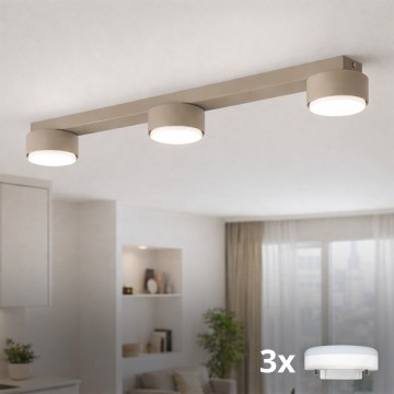 Brilagi - Faretto LED RGB+CCT dimmerabile MONO 3xGX53/14W/230V 2700-6500K Wi-Fi Tuya beige