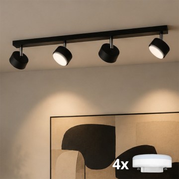 Brilagi - Faretto LED RGB+CCT dimmerabile MONO 4xGX53/14W/230V 2700-6500K Wi-Fi Tuya nero