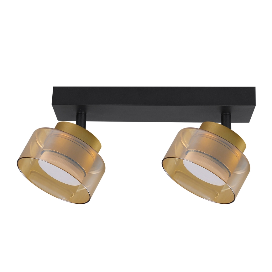Brilagi - Faretto LED dimmerabile RGB+CCT AURA LUX 2xGX53/14W/230V 2700-6500K Wi-Fi Tuya nero/oro