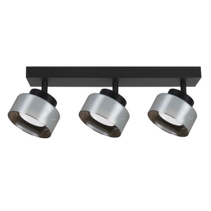 Brilagi - Faretto LED RGB+CCT dimmerabile AURA LUX 3xGX53/14W/230V 2700-6500K Wi-Fi Tuya nero/fumé