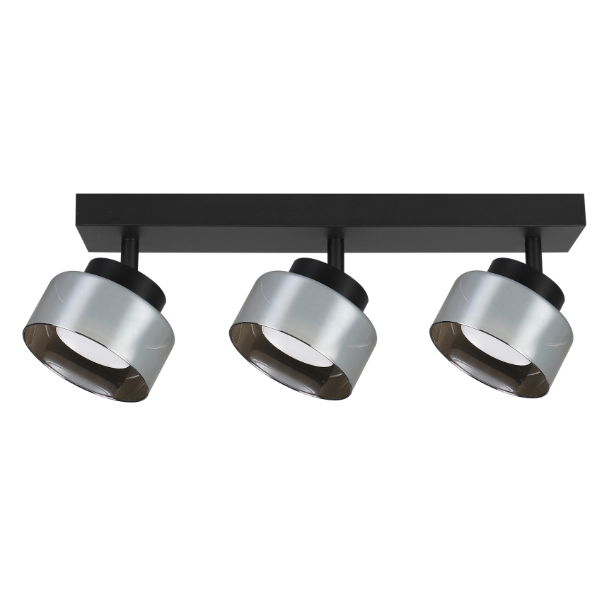 Brilagi - Faretto LED RGB+CCT dimmerabile AURA LUX 3xGX53/14W/230V 2700-6500K Wi-Fi Tuya nero/fumé