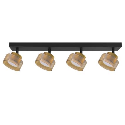 Brilagi - LED RGB+CCT Faretto dimmerabile AURA LUX 4xGX53/14W/230V 2700-6500K Wi-Fi Tuya nero/oro