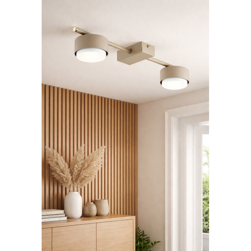 Brilagi - Faretto LED RGB+CCT dimmerabile MONO 2xGX53/14W/230V 2700-6500K Wi-Fi Tuya beige