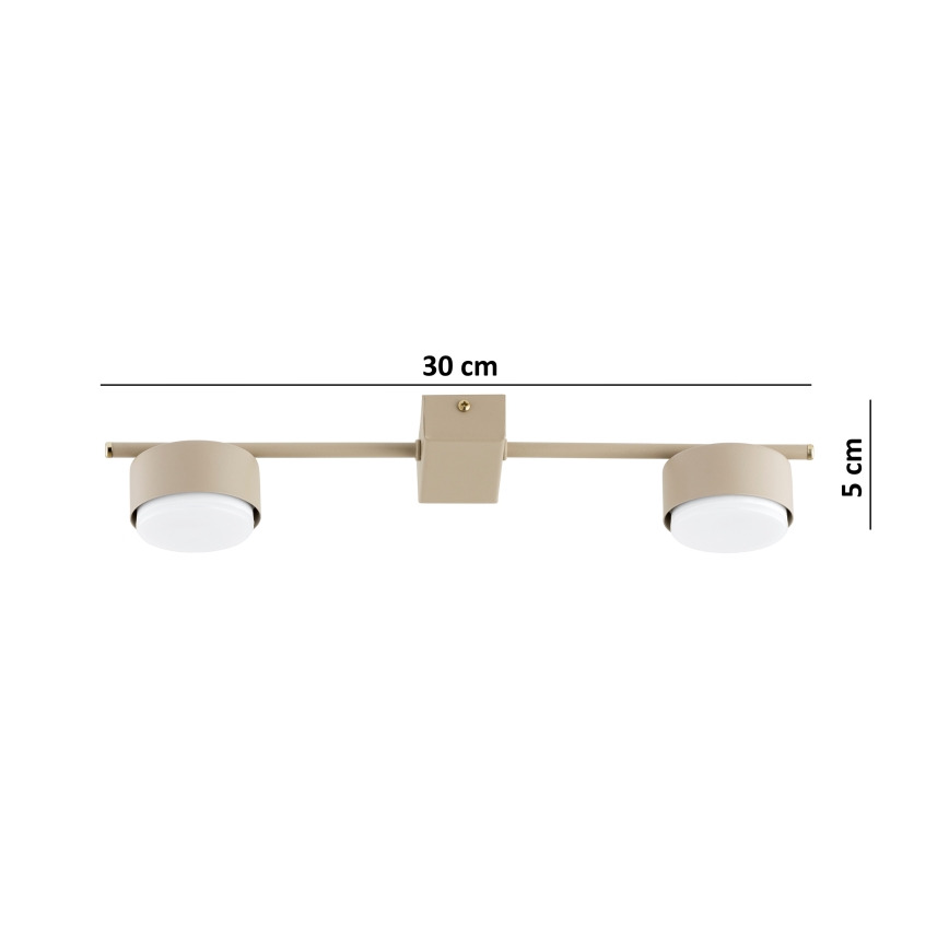 Brilagi - Faretto LED RGB+CCT dimmerabile MONO 2xGX53/14W/230V 2700-6500K Wi-Fi Tuya beige