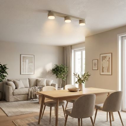 Brilagi - Faretto LED RGB+CCT dimmerabile MONO 3xGX53/14W/230V 2700-6500K Wi-Fi Tuya beige