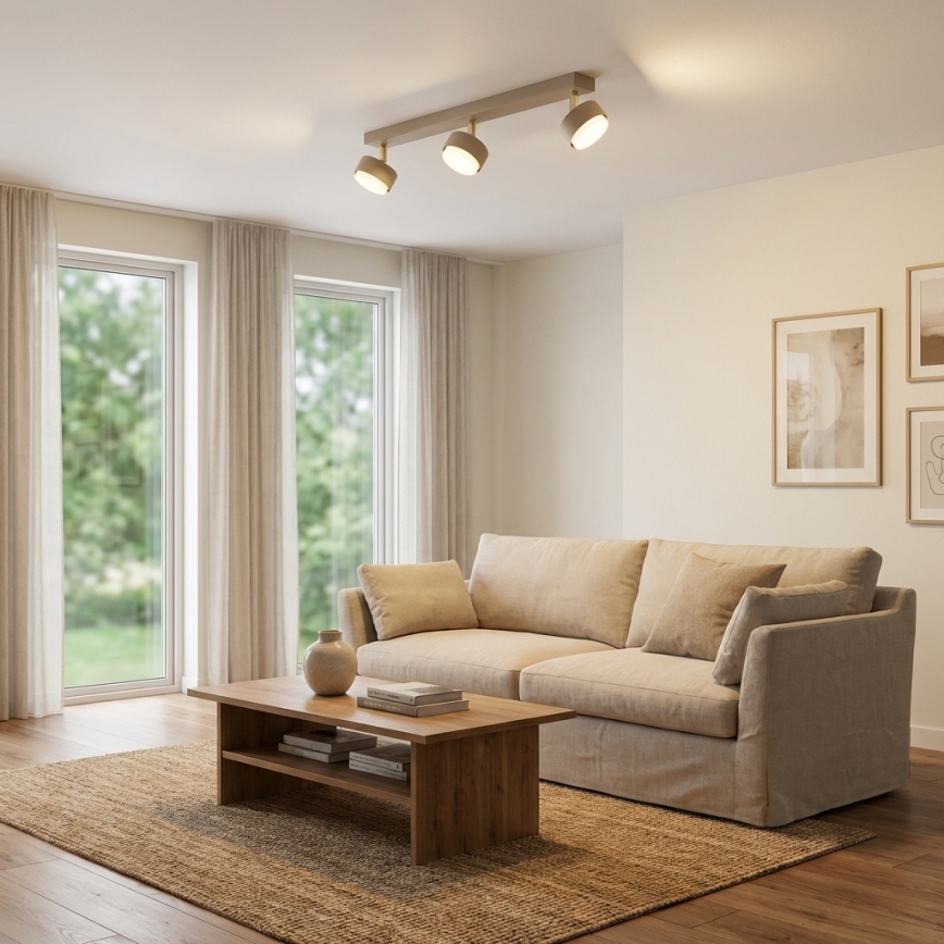 Brilagi - Faretto LED dimmerabile RGB+CCT MONO 3xGX53/14W/230V 2700-6500K Wi-Fi Tuya beige