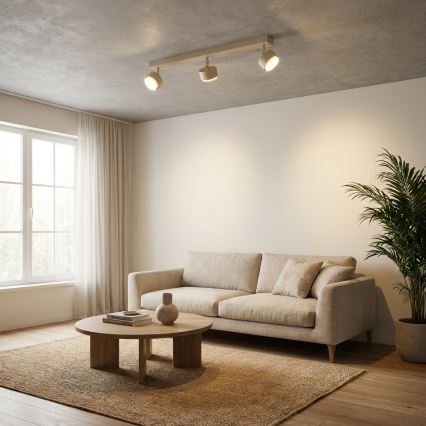 Brilagi - Faretto LED dimmerabile RGB+CCT MONO 3xGX53/14W/230V 2700-6500K Wi-Fi Tuya beige