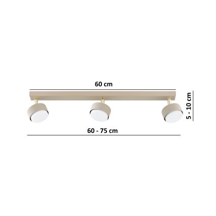 Brilagi - Faretto LED dimmerabile RGB+CCT MONO 3xGX53/14W/230V 2700-6500K Wi-Fi Tuya beige
