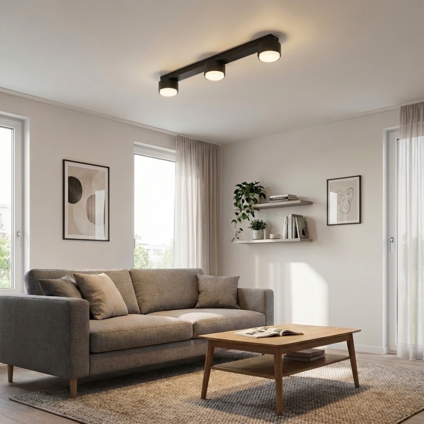 Brilagi - Faretto LED dimmerabile RGB+CCT MONO 3xGX53/14W/230V 2700-6500K Wi-Fi Tuya, nero