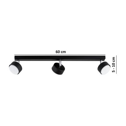 Brilagi - Faretto LED RGB+CCT dimmerabile MONO 3xGX53/14W/230V 2700-6500K Wi-Fi Tuya nero