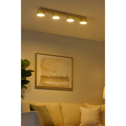 Brilagi - Faretto LED RGB+CCT dimmerabile MONO 4xGX53/14W/230V 2700-6500K Wi-Fi Tuya beige