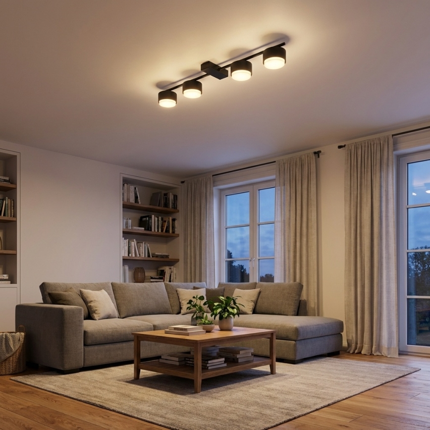 Brilagi - Faretto LED dimmerabile RGB+CCT MONO 4xGX53/14W/230V 2700-6500K Wi-Fi Tuya nero