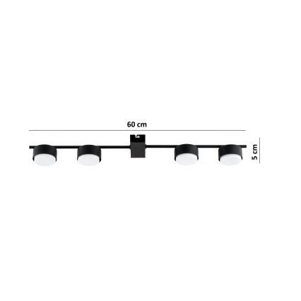 Brilagi - Faretto LED dimmerabile RGB+CCT MONO 4xGX53/14W/230V 2700-6500K Wi-Fi Tuya nero
