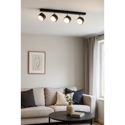 Brilagi - Faretto LED RGB+CCT dimmerabile MONO 4xGX53/14W/230V 2700-6500K Wi-Fi Tuya nero