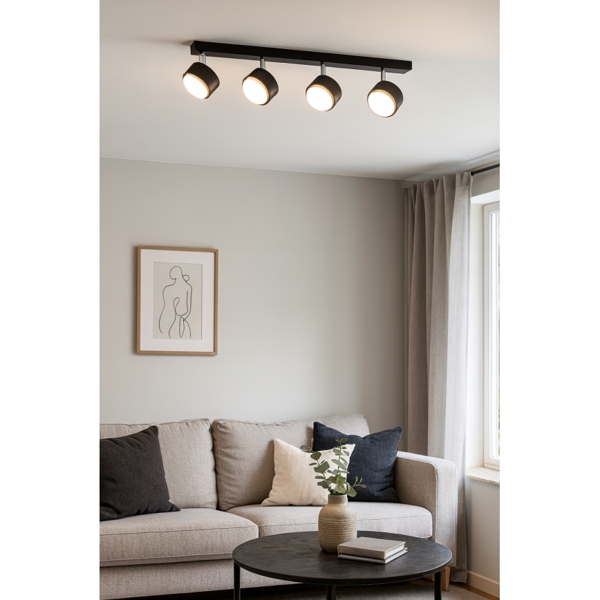 Brilagi - Faretto LED RGB+CCT dimmerabile MONO 4xGX53/14W/230V 2700-6500K Wi-Fi Tuya nero