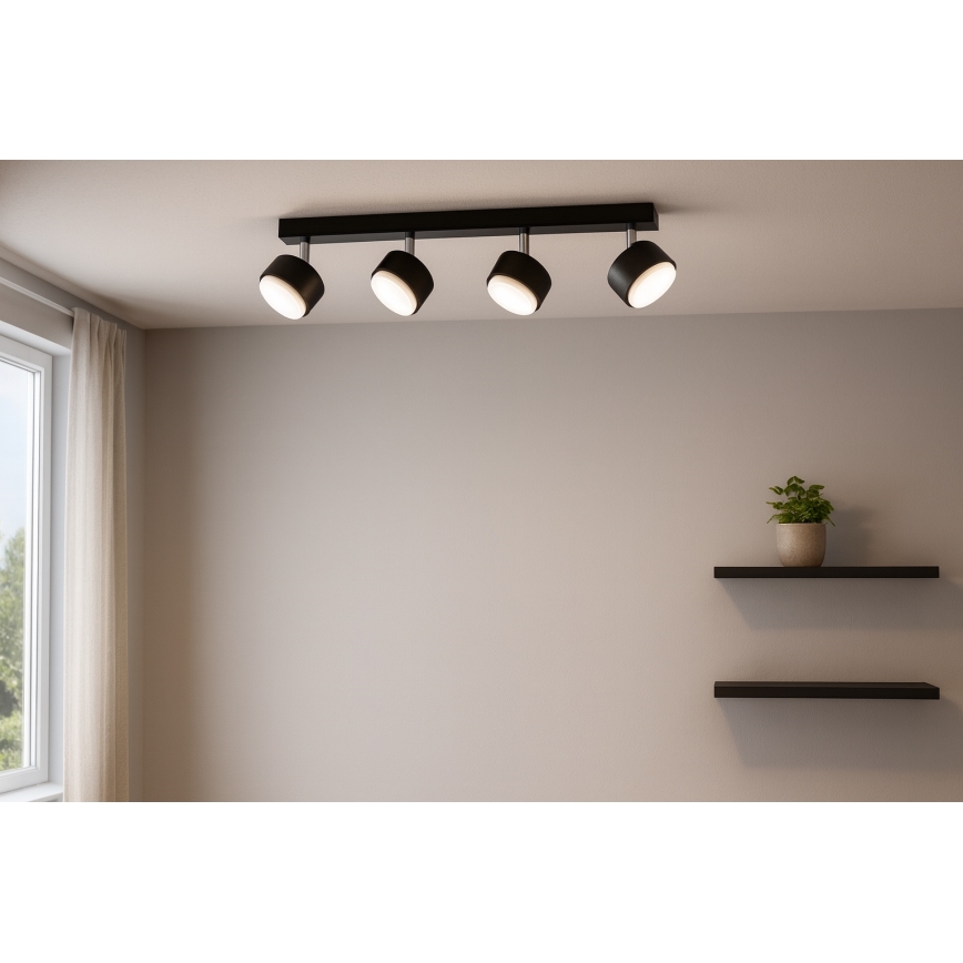 Brilagi - Faretto LED RGB+CCT dimmerabile MONO 4xGX53/14W/230V 2700-6500K Wi-Fi Tuya nero