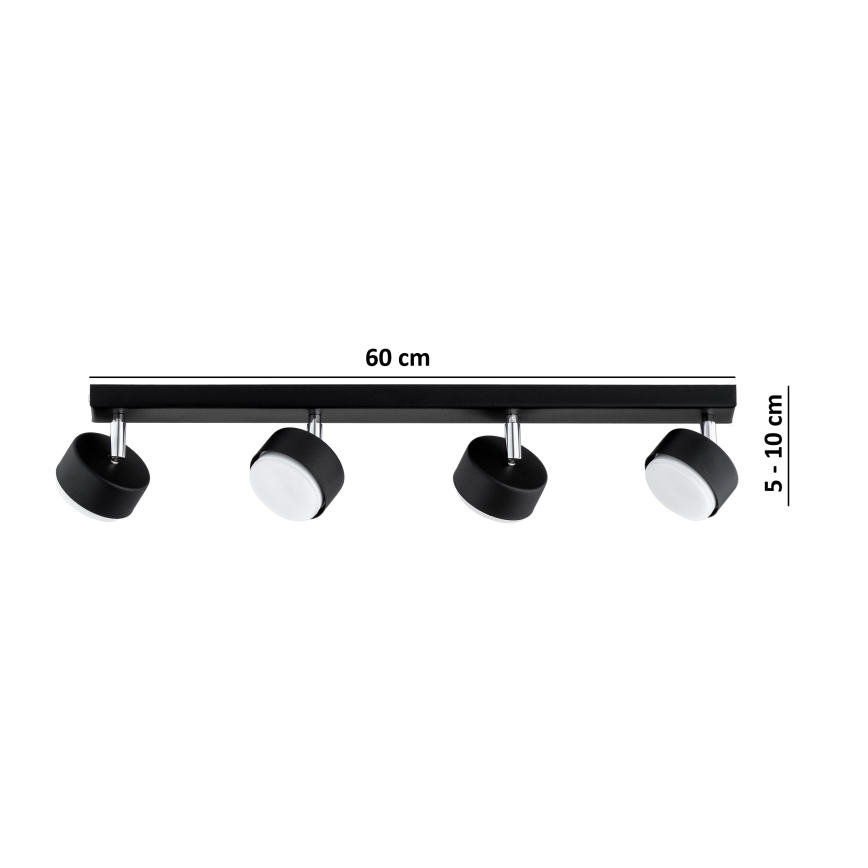 Brilagi - Faretto LED RGB+CCT dimmerabile MONO 4xGX53/14W/230V 2700-6500K Wi-Fi Tuya nero