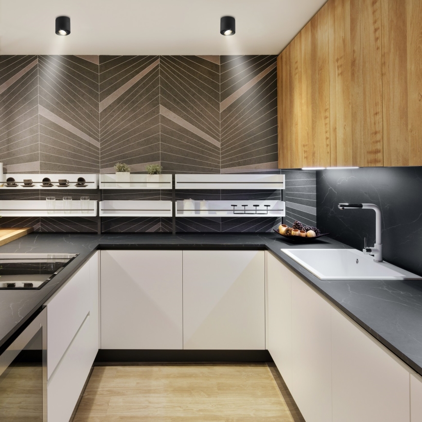 Brilagi - Faretto LED RGBW dimmerabile MIA 1xGU10/6W/230V 3000K 84x80 mm nero + telecomando